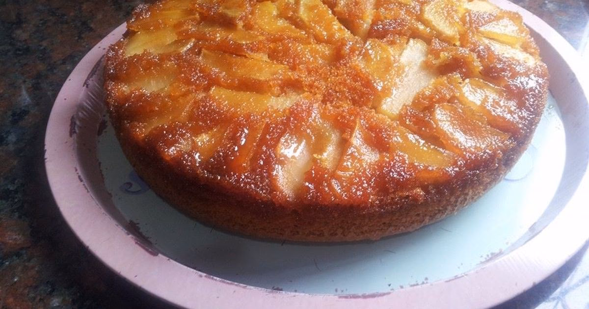 ¿Qué es una torta invertida de manzana?