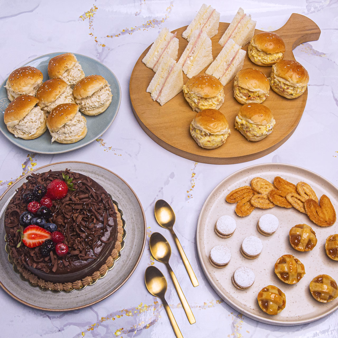 ¿Cuáles son los diferentes tipos de bocaditos y tartas?