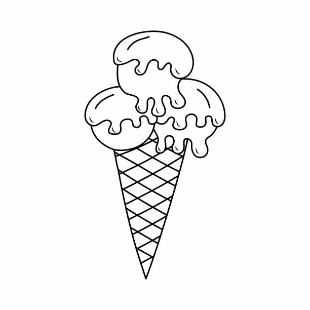 ¿Qué son los dibujos de helados para colorear?