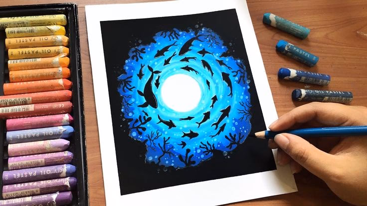 How do you draw under the sea?