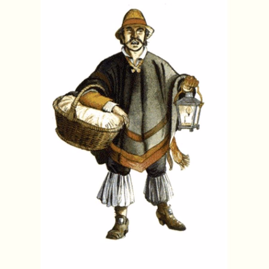 ¿Cuáles eran los trabajos de los vendedores ambulantes en la Epoca Colonial?