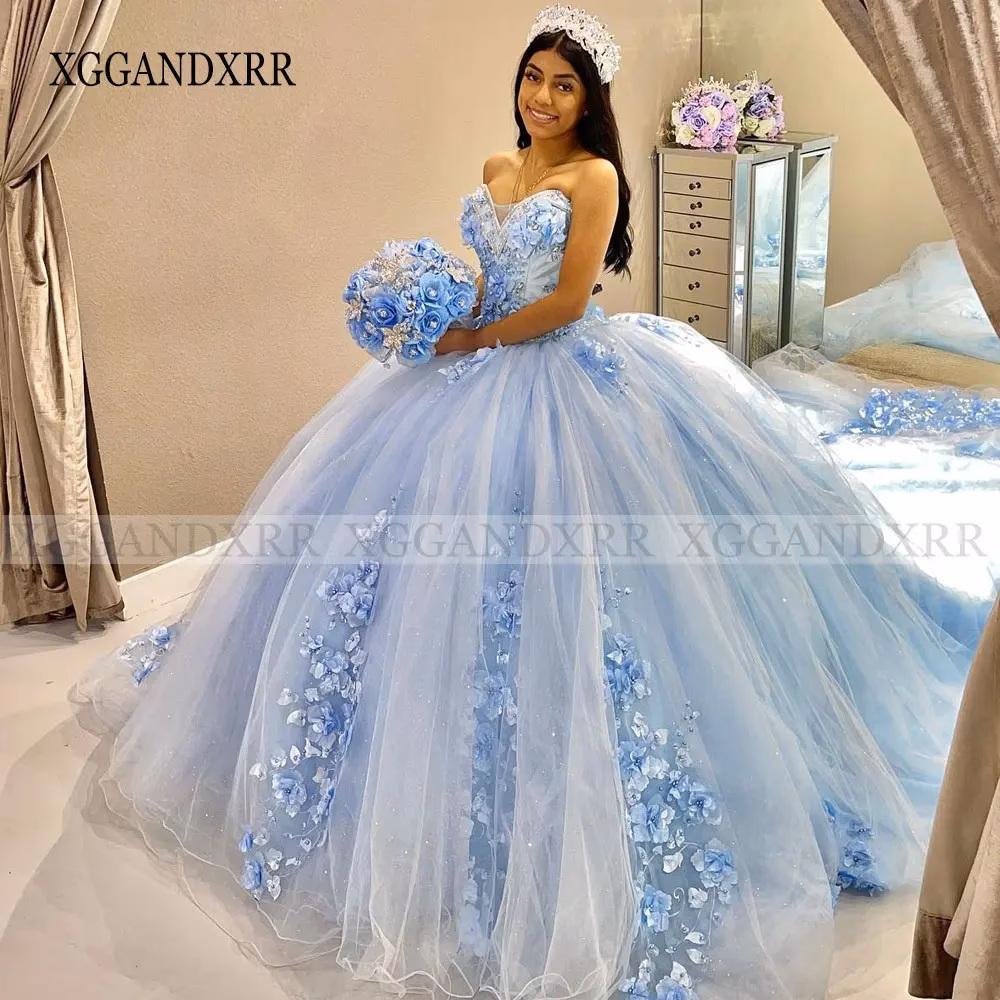 ¿Cuáles son los diferentes tipos de vestidos de XV azul?