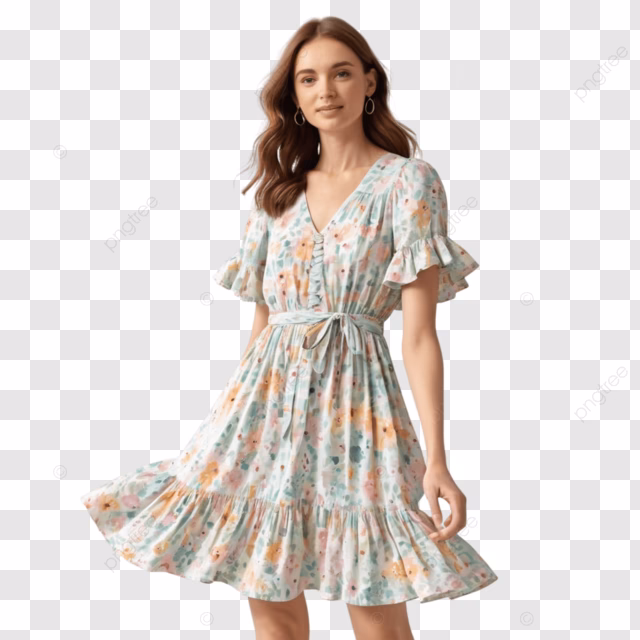 ¿Cómo elegir un vestido azul estampado?