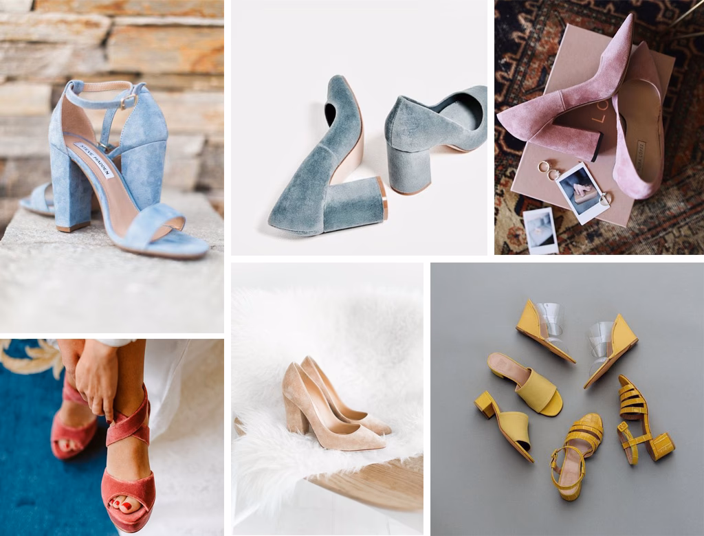 ¿Cuál es el color de los zapatos de novia?